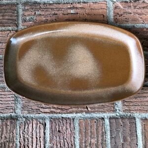 Frankoma Pottery Plainsman Gold 6P Oblong Rectangle Serving Platter 11 3/4”